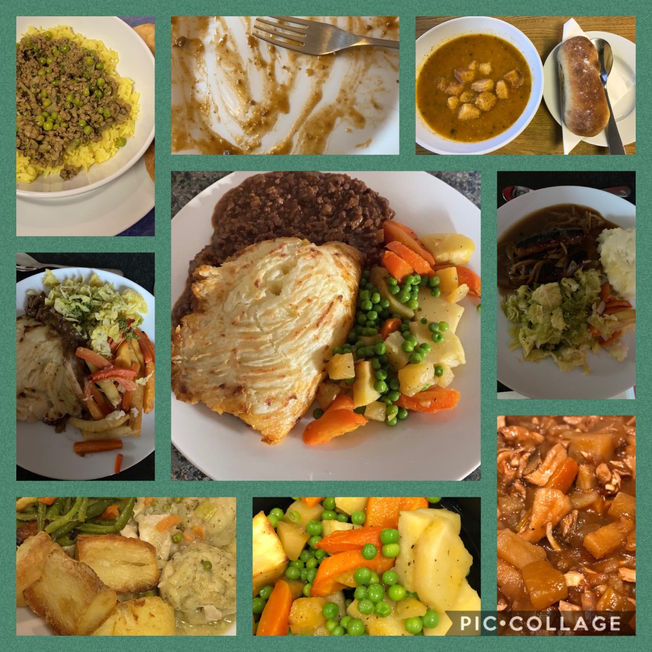 hot meal collage