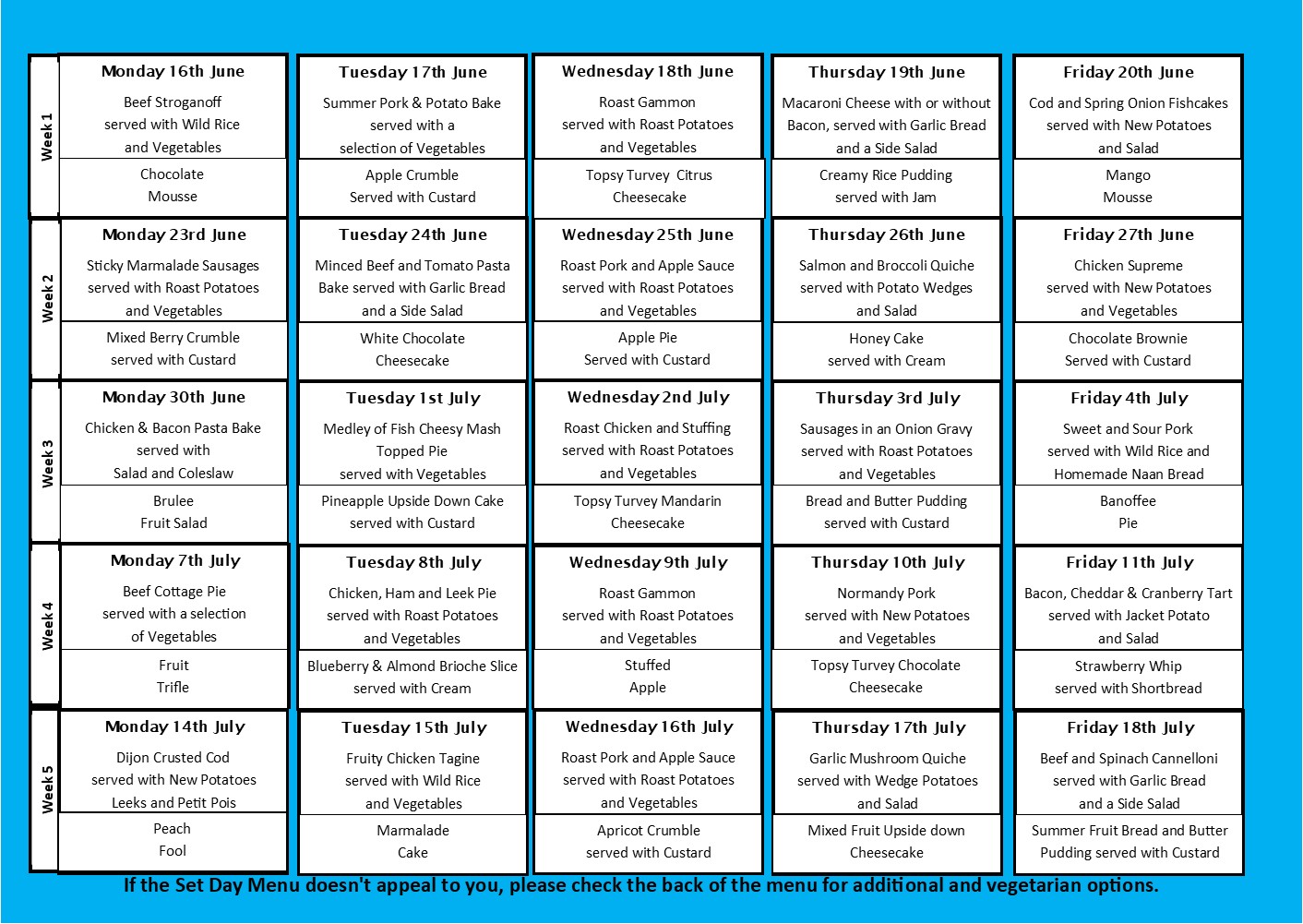 june menu 125